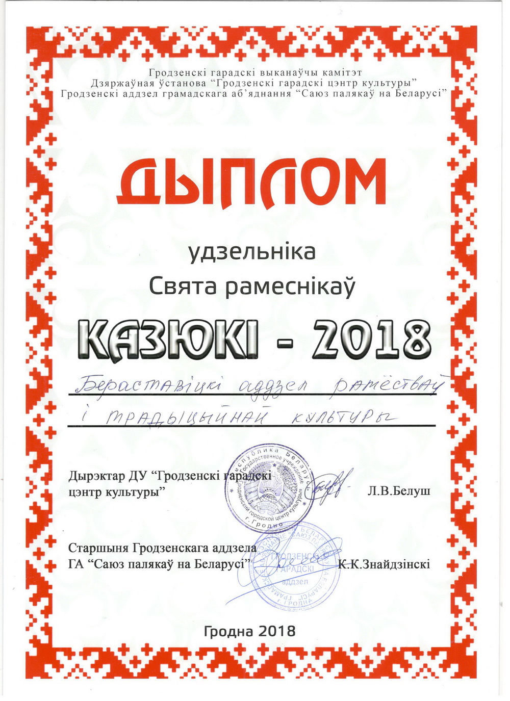Казюки 2018